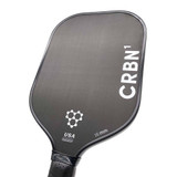 14 millimeter thick white CRBN-2 Carbon Fiber Paddle by CRBN Pickleball. Middleweight with medium grip