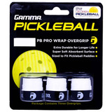 GAMMA Pickleball Pro Wrap Overgrip is a  moisture absorbent overgrip wrap.  Choose from blue or white, 3 overgrips per package.