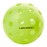 Neon colored ONIX Fuse G2 Outdoor Pickleball designed for use on a variety of outdoor court conditions