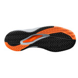 Rush Pro Ace Wide Shoe by Wilson for Men in Ebony/Quarry/Shocking Orange color combination. Available in sizes 7 through 14.