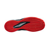 Wilson Rush Pro Ace Pickler Wide Shoe for Men in Black/Ebony/Wilson Red - Sole View