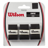 Wilson Pickleball Comfort Overgrip, available in black or white. Package of 3