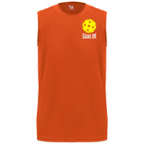 Men's Game On Pickleball Sleeveless Shirt in Burnt Orange