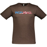 Men's Pickleball USA Cotton T-Shirt in Vintage Chocolate