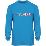 Men's Pickleball USA Core Performance Long-Sleeve Shirt in ELectric Blue