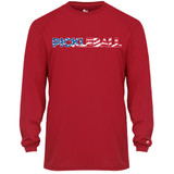 Men's Pickleball USA Core Performance Long-Sleeve Shirt in Red