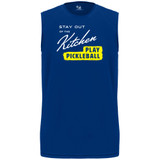 Men's Stay Out of the Kitchen Core Performance Sleeveless Shirt in Royal