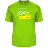 Men's Stay Out of the Kitchen Core Performance T-Shirt in Lime