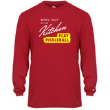 Men's Stay Out of the Kitchen Core Performance Long-Sleeve Shirt in Red