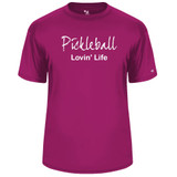 Men's Lovin' Life Core Performance T-Shirt in Hot Pink