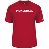 Men's Pickleball Net Core Performance T-Shirt Red