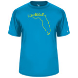 Men's Florida Pickleball Core Performance T-Shirt in Electric Blue