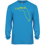 Men's Florida Pickleball Core Performance Long-Sleeve Shirt in Electric Blue