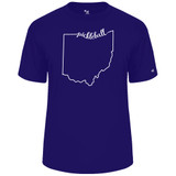 Men's Ohio Pickleball Core Performance T-Shirt in Purple