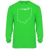 Men's Ohio Pickleball Core Performance Long-Sleeve Shirt in Lime