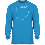 Men's Ohio Pickleball Core Performance Long-Sleeve Shirt in Electric Blue