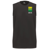 Men's ZZT Green Pro Core Performance Sleeveless Shirt in Black