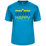 Men's Hanukkah Core Performance T-Shirt  in Electric Blue