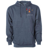 Unisex Pickleball Girl Pro Hooded Sweatshirt in Navy Heather