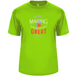 Men's Tennis Court Core Performance T-Shirt in Lime