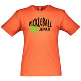 Men's Pickleball Junkie Cotton T-Shirt  in Vintage Orange