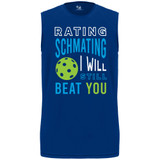 Men's Rating Schmating Core Performance Sleeveless Shirt in Royal
