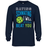 Men's Rating Schmating Core Performance Long-Sleeve Shirt in Navy