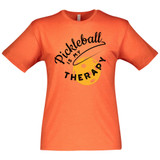 Men's Pickleball Therapy Cotton T-Shirt in Vintage Orange