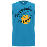 Men's Pickleball Therapy Core Performance Sleeveless Shirt in Electric Blue