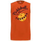 Men's Pickleball Therapy Core Performance Sleeveless Shirt in Burnt Orange