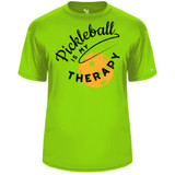 Men's Pickleball Therapy Core Performance T-Shirt in Lime