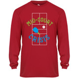 Men's Mid-Court Crisis Core Performance Long-Sleeve Shirt in Red