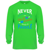 Men's Never Underestimate Core Performance Long-Sleeve Shirt in Lime