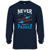 Men's Never Underestimate Core Performance Long-Sleeve Shirt in Navy