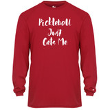 Men's Pickleball Just Gets Me Core Performance Long-Sleeve Shirt in Red