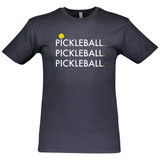Men's Triple Pickleball Cotton T-Shirt in Vintage Navy