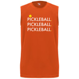 Men's Triple Pickleball Core Performance Sleeveless Shirt in Burnt Orange