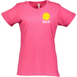 Women's Game On Pickleball Cotton T-Shirt in Vintage Hot Pink