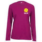 Women's Game On Pickleball Core Performance Long-Sleeve Shirt in Hot Pink