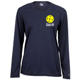 Women's Game On Pickleball Core Performance Long-Sleeve Shirt in Navy