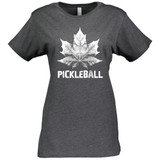 Women's Canada Pickleball Cotton T-Shirt in Vintage Smoke