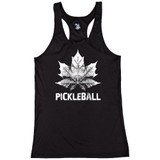 Women's Canada Pickleball Racerback Tank in Black