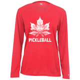 Women's Canada Pickleball Core Performance Long-Sleeve Shirt in Hot Coral