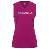 Women's Pickleball USA Core Performance Sleeveless  Shirt in Hot Pink