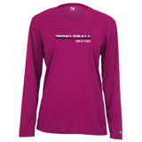 Women's Pickleball Have Fun Core Performance Long-Sleeve Shirt in Hot Pink