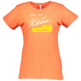 Women's Stay Out of the Kitchen Cotton T-Shirt in Vintage Orange