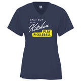 Women's Stay Out of the Kitchen Core Performance T-Shirt in Navy