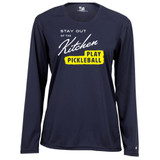 Women's Stay Out of the Kitchen Core Performance Long-Sleeve Shirt in Navy