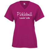 Women's Lovin Life Core Performance T-Shirt in Hot Pink