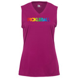 Women's Rainbow Core Performance Sleeveless Shirt in Hot Pink